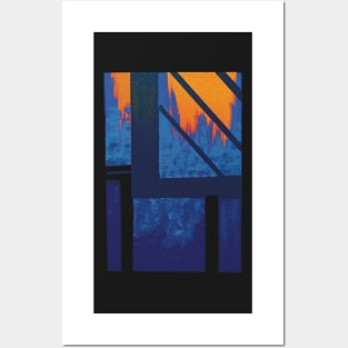 Blue Cityscape late evening Posters and Art